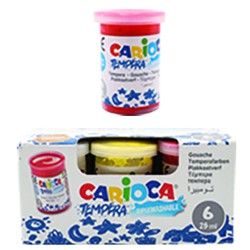 Δακτυλομπογιά τέμπερα carioca σετ=6χρ. 6x25mL Carioca KO022