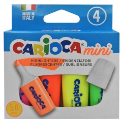 Μαρκαδόροι υπογραμίσεως carioca μίνι 5,0mm σετ=4τεμ  Carioca 42868