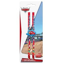 Μολύβια με γόμα σετ=2 τεμ cars  Disney