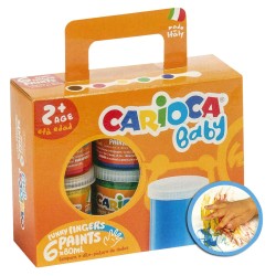 Δακτυλομπογιά carioca 6 χρώματα carioca 6x80mL Carioca KO032