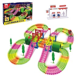 Αυτοκινητόδρομος φωσφορίζει με γέφυρα luminous rail 39x27x7cm ToyMarkt 88867