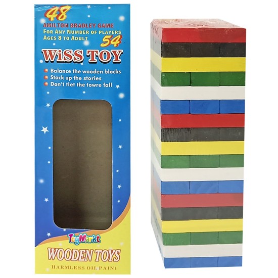 Επιτραπέζιο χρωματιστά τουβλάκια 23x6.5x6.5cm ToyMarkt 891654