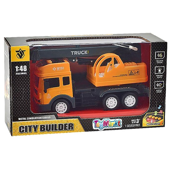 Die cast friction γερανός με φως + ήχο 27x15x10cm ToyMarkt 902245 Die cast friction γερανός με φως + ήχο 27x15x10cm ToyMarkt 902245