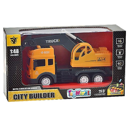 Die cast friction εκσκαφέας με φως + ήχο 27x15x10cm ToyMarkt 902246 Die cast friction εκσκαφέας με φως + ήχο 27x15x10cm ToyMarkt 902246