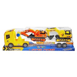 Νταλίκα μεγάλη friction & 2 δομικά 55x16x11cm ToyMarkt 902342