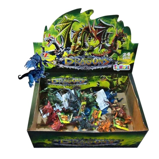 Δράκοι 13cm 6σχ. κουτι 32x20cm με 24 δρακους 13cm ToyMarkt 911057 ΔΡΑΚΟΙ 13cm 6ΣΧ. κουτι 32x20cm με 24 δρακους 13cm