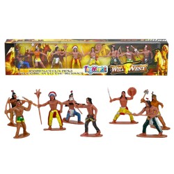 8 ινδιάνοι σε μακρόστενο κουτί 39x8x3cm ToyMarkt 913270