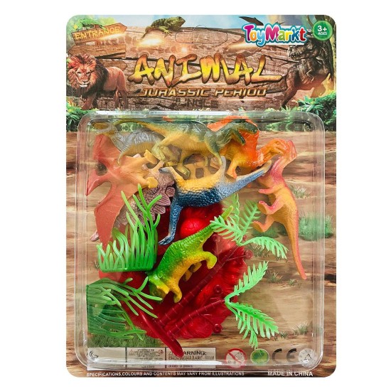 Δεινοσαυράκια μίνι καρτέλα 14x19x3cm ToyMarkt 913498