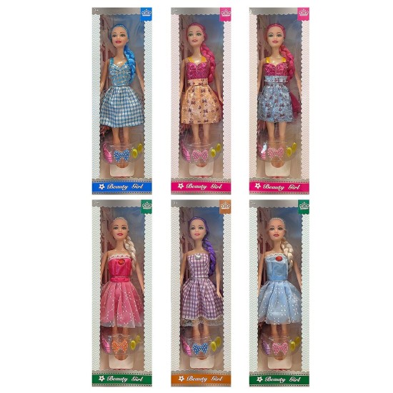 Κούκλα 28cm καλοκαιρινό φόρεμα 10x32x4cm ToyMarkt 922112