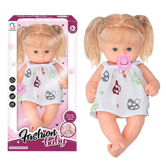 Κούκλα 25cm πιπίλα fashion baby 15x28x9cm, ToyMarkt 98251