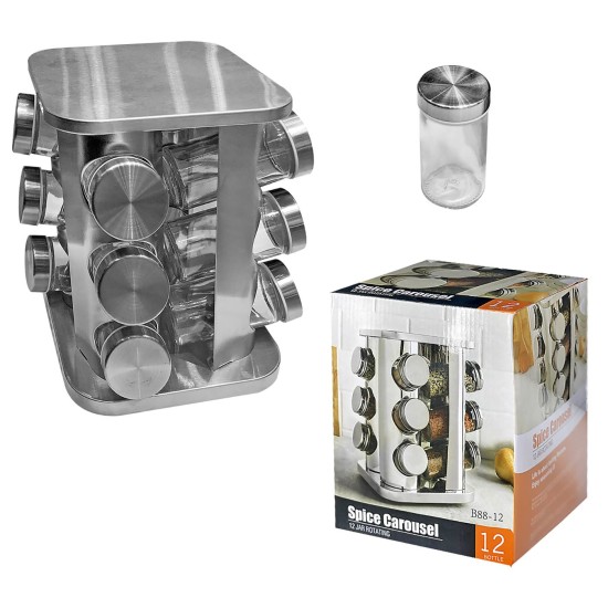 Μπαχαριέρα 12 βάζα & βάση Βάζα:9,5x4,5cm, βάση: 22x16x16cm Homie 1001951