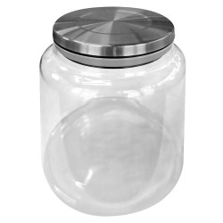 Βάζο borosilicate με καπάκι inox 11,5x9,5cm Homie 1002003