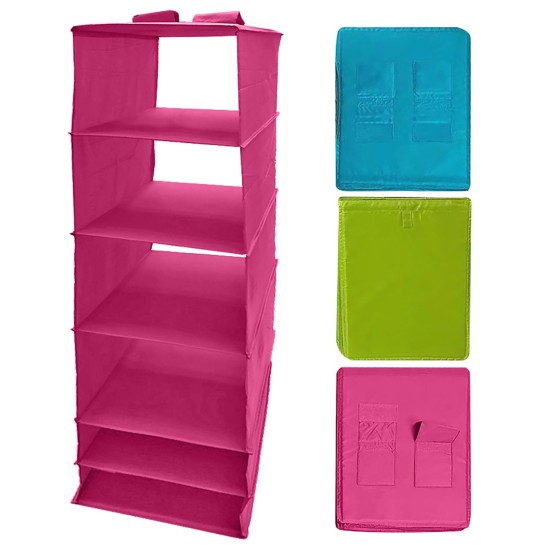 Ραφιέρα υφασμάτινη κρεμαστή πτυσσόμενη 125x45x35cm Homie 1011060