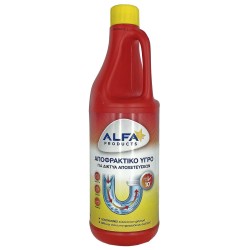 Alfa αποφρακτικό υγρό για δίκτυα αποχέτευσης 1L Alfa