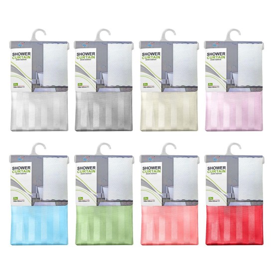 Κουρτίνα μπάνιου μονόχρωμη υφασμάτινη 180x180cm Homie 1011100