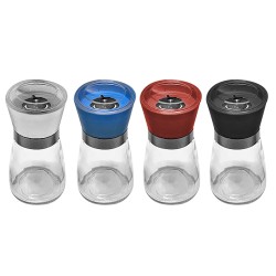 Μύλος για αλάτι-πιπέρι γυαλί-inox 13x6,5cm Homie 101696