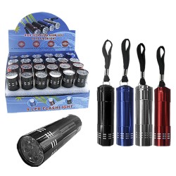 Φακός μεταλλικός 9led 8,5x2,5cm Homie 108165