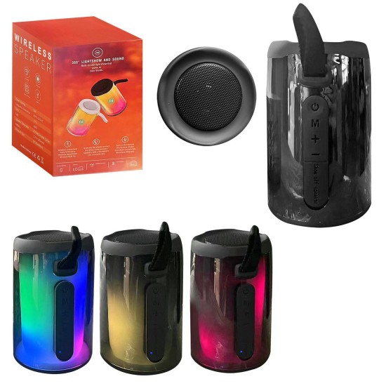 Ηχείο bluetooth αλλάζει χρώματα 12,5x8cm Homie 108489