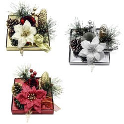 Κηροπήγιο με κλωνάρια 15x9cm Xmasfest 1131267