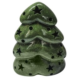 Κηροπήγιο κεραμικό δεντράκι 18.5x16x9cm Xmasfest 1132257