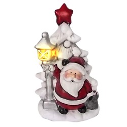 Κεραμεικός αγ. Βασίλης δεντράκι με led 23x14.5x12.5cm Xmasfest 1132263