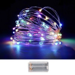 50 microled μπαταρίας copper χρωματιστά control  Xmasfest 1132404