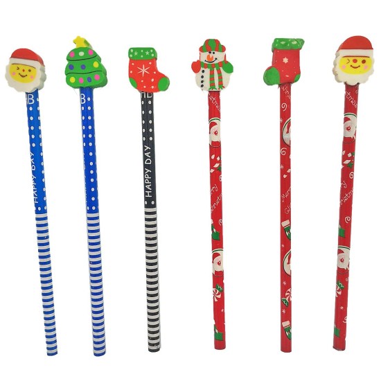 Μολύβια με γόμα xmas 3 τεμ Xmasfest 1132612 ΜΟΛΥΒΙΑ ΜΕ ΓΟΜΑ XMAS 3 ΤΕΜ