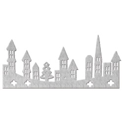 Χριστουγεννιάτικο χωριό από πάχνη 75x35cm Xmasfest 1132715