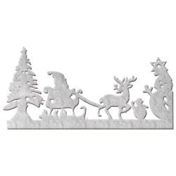 Έλκηθρο με Άγιο από πάχνη 78x40cm Xmasfest 1132716