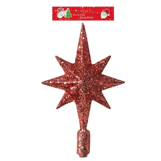 Κορυφή πεφταστέρι glitter 25cm Xmasfest 11347 ΚΟΡΥΦΗ ΠΕΦΤΑΣΤΕΡΙ GLITTER 25cm