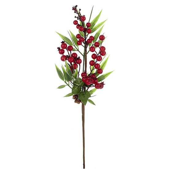 Κλωνάρι με γκι & φύλλα 41x15cm Xmasfest 1132853