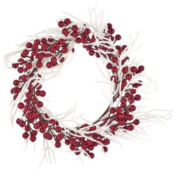 Στεφάνι με γκι & λευκά κλαδάκια 40cm Xmasfest 1132857