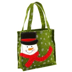 Τσάντα τσόχινη χριστουγεννιάτικη 26x17cm Xmasfest 1132932