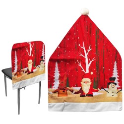 Κάλυμμα καρέκλας με xmas φιγούρες 58x48cm Xmasfest 1132935