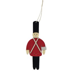 Στολίδι κρεμαστό ξύλινος στρατιώτης 12x5,5cm Xmasfest 1133049
