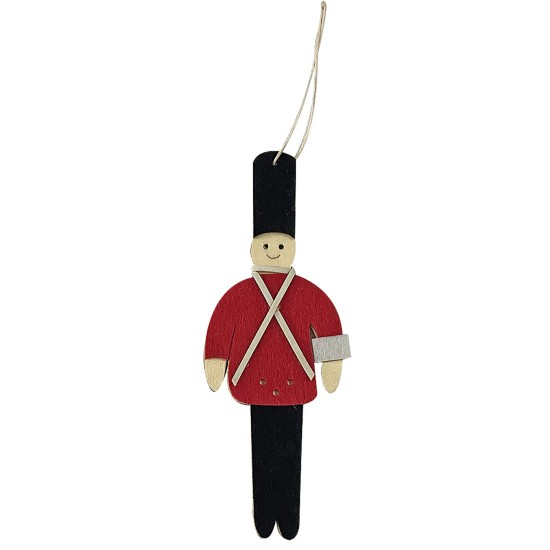 Στολίδι Κρεμαστό Ξύλινος Στρατιώτης Μεγάλος 18x6,5cm Xmasfest 1133050