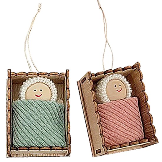 Στολίδι κρεμαστό θείο βρέφος 7x5,5cm Xmasfest 1133180