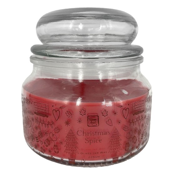 Κερί christmas spice σε βάζο με καπάκι μεσαίο 35h 226gr net, 10x9,5cm Xmasfest 1133338