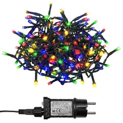 510 λαμπάκια led πολύχρωμα σε σειρά με προγράμματα ip44 28,5m Xmasfest 1133495