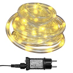Φωτοσωλήνας 200 led 10m λευκός θερμός με προγράμματα ip44 Φ11mm 10m (+3m extra καλώδιο) Xmasfest 1133511