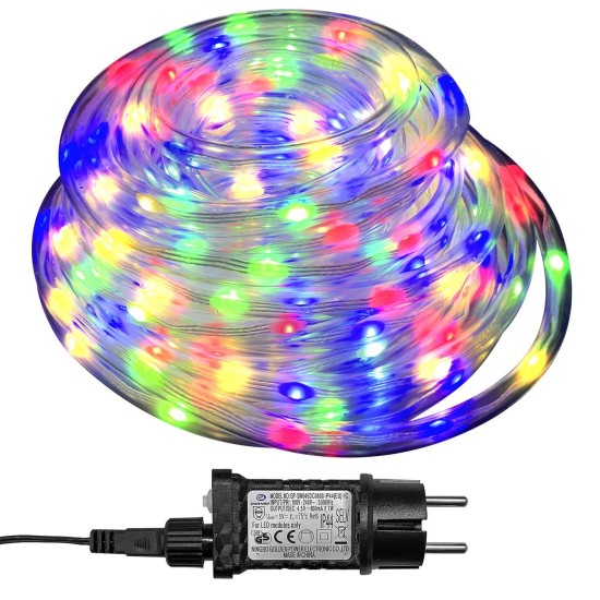 Φωτοσωλήνας 200 led 10m πολύχρωμος με προγράμματα ip44 Φ11mm 10m (+3m extra καλώδιο) Xmasfest 1133512