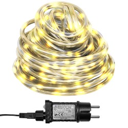 Φωτοσωλήνας 400 led 20m λευκός θερμός με προγράμματα ip44 Φ11mm 20m (+3m extra καλώδιο) Xmasfest 1133513