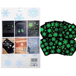 Αυτοκόλλητα xmas φωσφόριζε 32x20cm Xmasfest 1133605