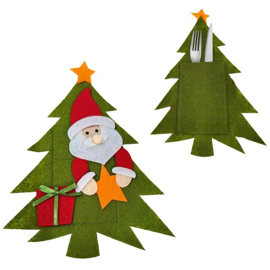 Θήκη μαχαιροπίρουνων xmas tree 22x16cm Xmasfest 1133643