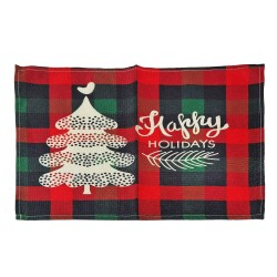 Σουπλά υφάσματινο καρώ 44x30cm Xmasfest 1133645