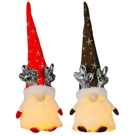 Άγιος gnome με κερατάκια ταράνδου 50cm Xmasfest 1133668