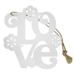 Στολίδι ξύλινο love 7cm Xmasfest 1133744