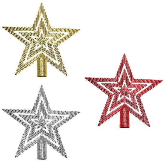 Κορυφή δέντρου άστρο τριπλό 19cm Xmasfest 1133774