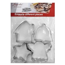 Κουπ πατ μεταλλικά σετ=4 φιγούρες xmas 19x14cm (φιγούρα~6-7cm) Xmasfest 1133818