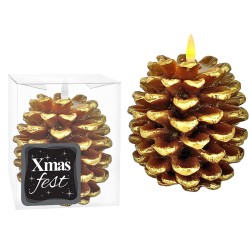 Κερί κουκουνάρι 7x7cm Xmasfest 1133847